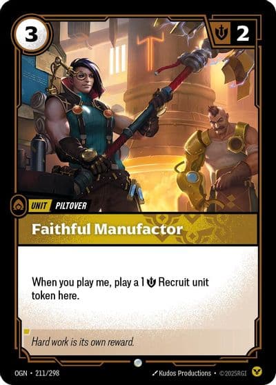 Faithful Manufactor Origins Riftbound card
