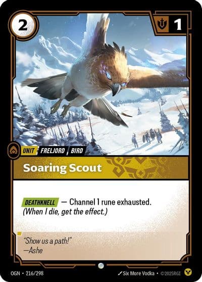 Soaring Scout Origins Riftbound card