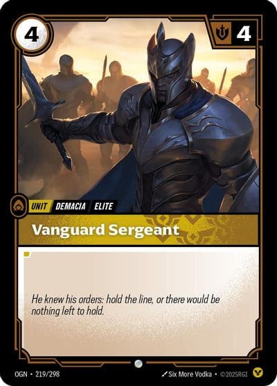 Vanguard Sergeant Origins Riftbound card
