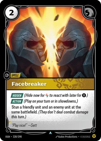 Facebreaker Origins Riftbound card