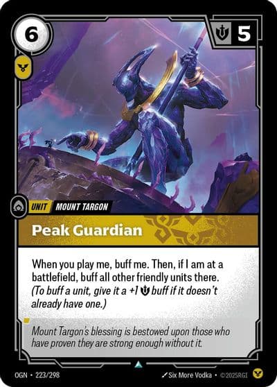 Peak Guardian Origins Riftbound card