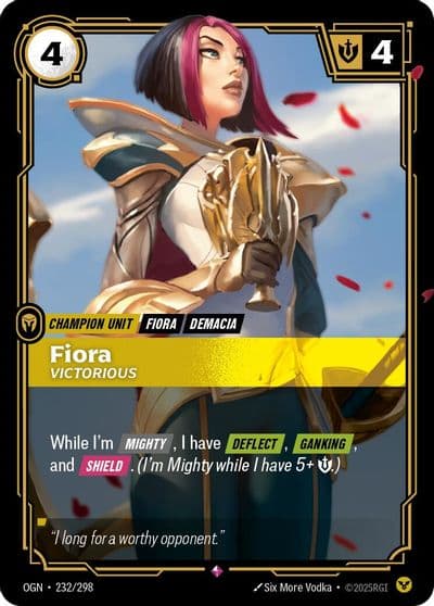 Fiora Victorious Origins Riftbound card