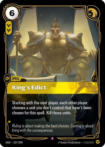 Kings Edict Origins Riftbound card