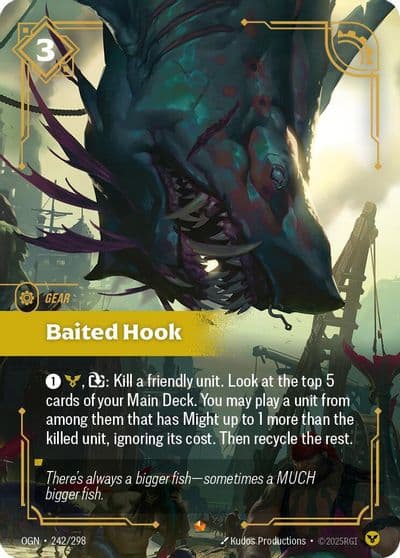 Baited Hook Origins Riftbound card
