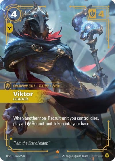Viktor Leader Origins Riftbound card