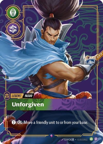 Yasuo Unforgiven Origins Riftbound card