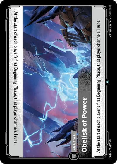 Obelisk of Power Origins Riftbound card