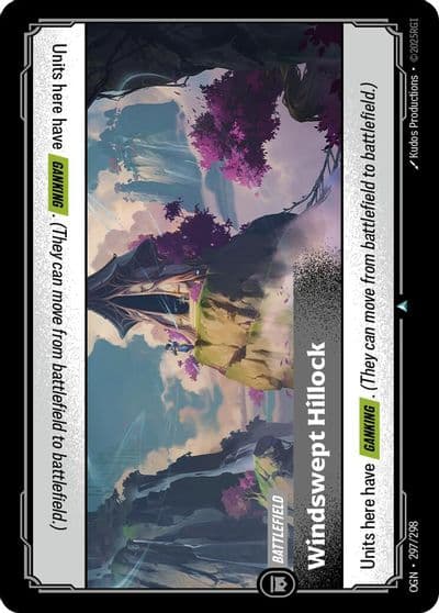 Windswept Hillock Origins Riftbound card