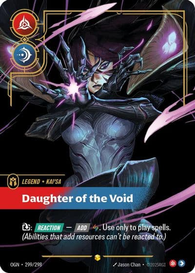 KaiSa Daughter of the Void Overnumbered Origins Riftbound card