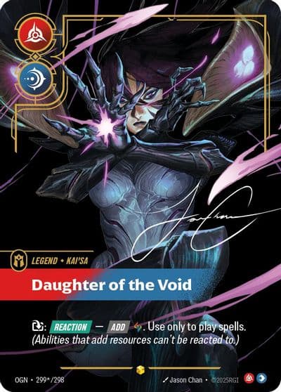 KaiSa Daughter of the Void Signature Origins Riftbound card