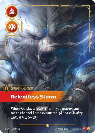 Volibear Relentless Storm Overnumbered Origins Riftbound card