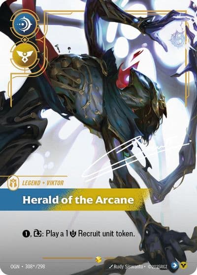 Viktor Herald of the Arcane Signature Origins Riftbound card