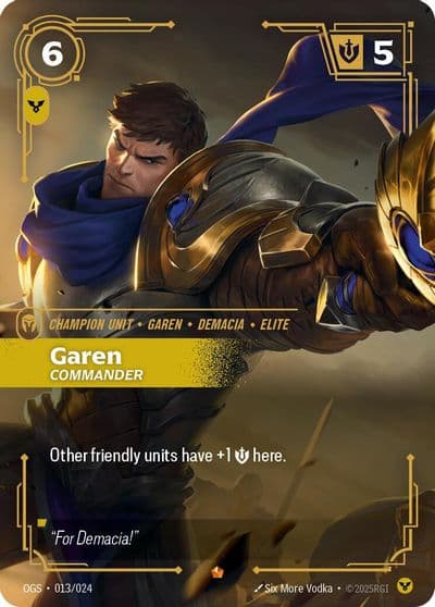 Garen Commander Origins: Proving Grounds Riftbound card