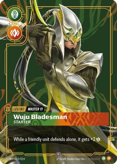 Master Yi Wuju Bladesman Starter Origins: Proving Grounds Riftbound card