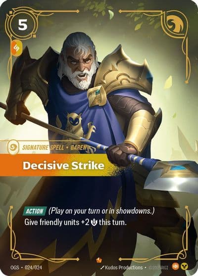 Decisive Strike Origins: Proving Grounds Riftbound card
