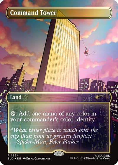 Command Tower 1994 Rainbow Foil Secret Lair Drop Series Magic card