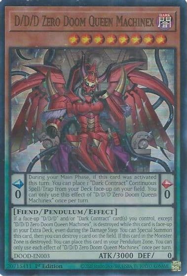 D D D Zero Doom Queen Machinex Doom of Dimensions Yu-Gi-Oh! card