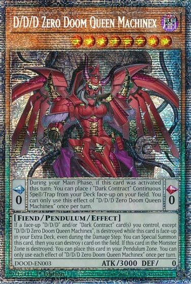D D D Zero Doom Queen Machinex Starlight Rare Doom of Dimensions Yu-Gi-Oh! card