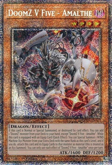 DoomZ V Five Amalthe Starlight Rare Doom of Dimensions Yu-Gi-Oh! card