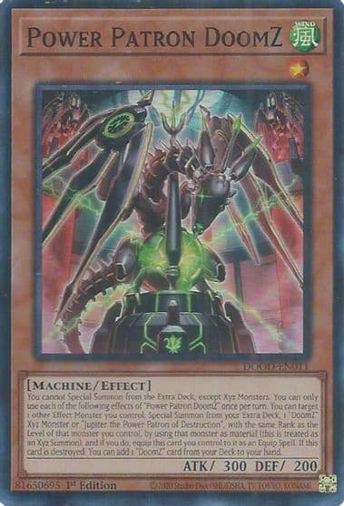 Power Patron DoomZ Doom of Dimensions Yu-Gi-Oh! card
