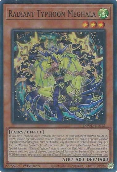 Radiant Typhoon Meghala Doom of Dimensions Yu-Gi-Oh! card