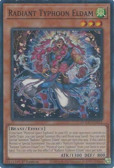 Radiant Typhoon Eldam Doom of Dimensions Yu-Gi-Oh! card
