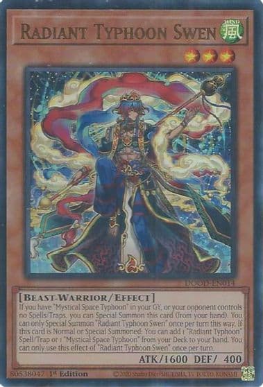 Radiant Typhoon Swen Doom of Dimensions Yu-Gi-Oh! card