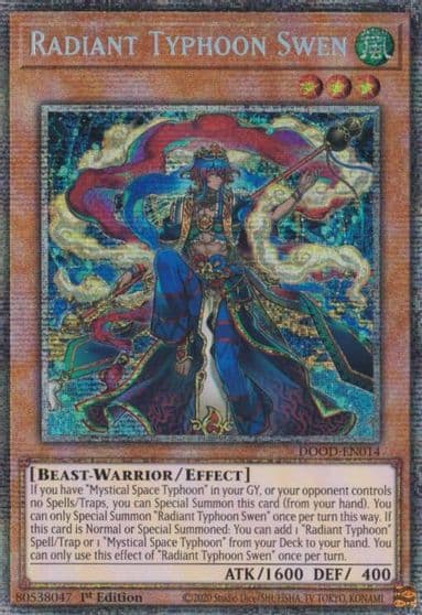 Radiant Typhoon Swen Starlight Rare Doom of Dimensions Yu-Gi-Oh! card