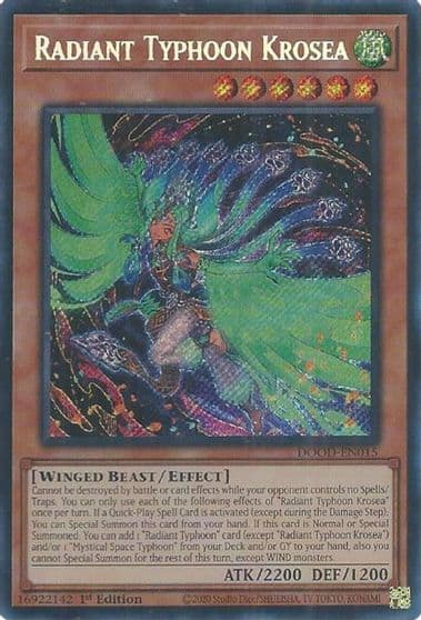 Radiant Typhoon Krosea Doom of Dimensions Yu-Gi-Oh! card