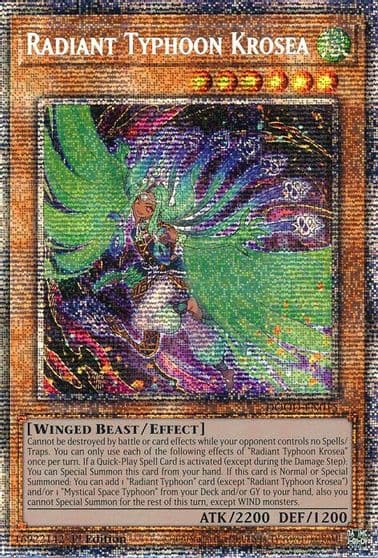 Radiant Typhoon Krosea Starlight Rare Doom of Dimensions Yu-Gi-Oh! card