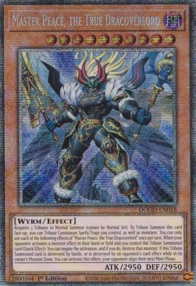 Master Peace the True Dracoverlord Starlight Rare Doom of Dimensions Yu-Gi-Oh! card