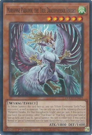Mariamne Paradox the True Dracophoenix Knight Doom of Dimensions Yu-Gi-Oh! card