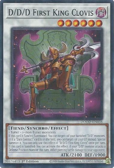 D D D First King Clovis Doom of Dimensions Yu-Gi-Oh! card