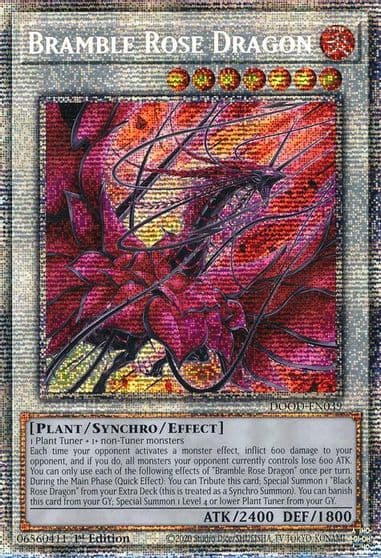 Bramble Rose Dragon Starlight Rare Doom of Dimensions Yu-Gi-Oh! card