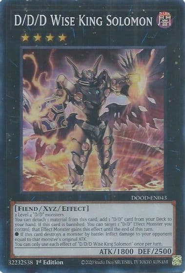 D D D Wise King Solomon Doom of Dimensions Yu-Gi-Oh! card