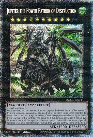 Jupiter the Power Patron of Destruction Starlight Rare Doom of Dimensions Yu-Gi-Oh! card