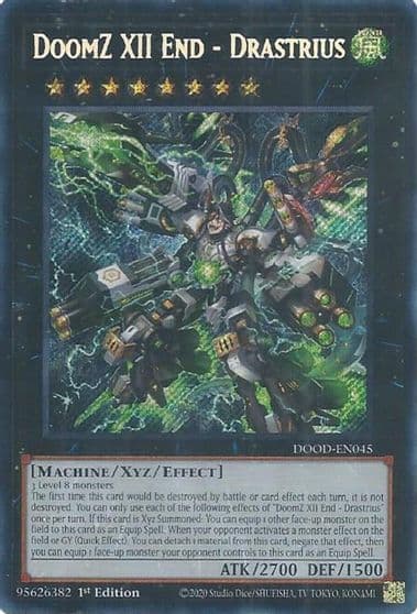 DoomZ XII End Drastrius Doom of Dimensions Yu-Gi-Oh! card