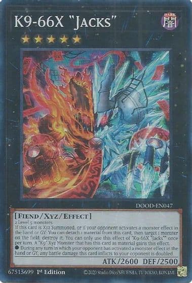 K9 66X Jacks Doom of Dimensions Yu-Gi-Oh! card
