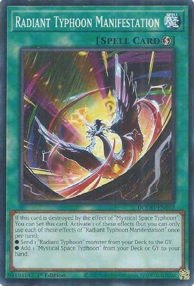 Radiant Typhoon Manifestation Doom of Dimensions Yu-Gi-Oh! card