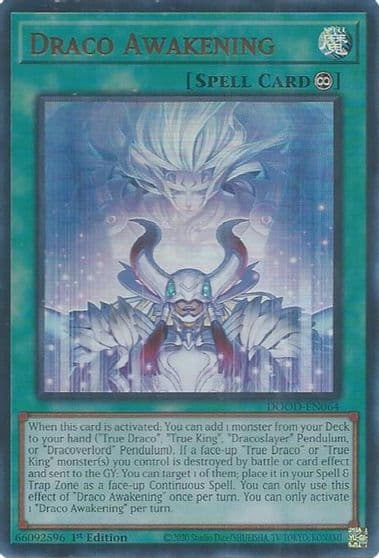 Draco Awakening Doom of Dimensions Yu-Gi-Oh! card