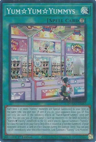 YumYumYummys Doom of Dimensions Yu-Gi-Oh! card
