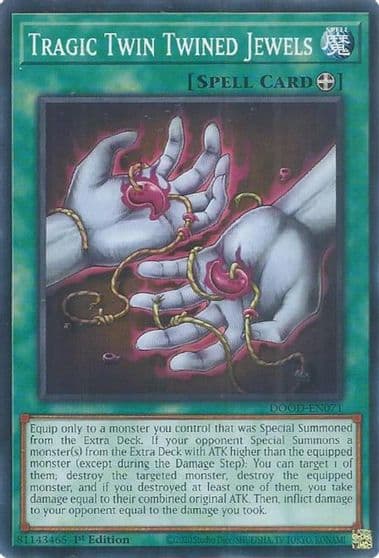 Tragic Twin Twined Jewels Doom of Dimensions Yu-Gi-Oh! card