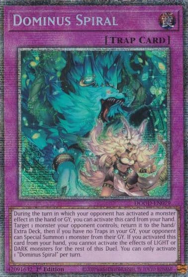 Dominus Spiral Starlight Rare Doom of Dimensions Yu-Gi-Oh! card