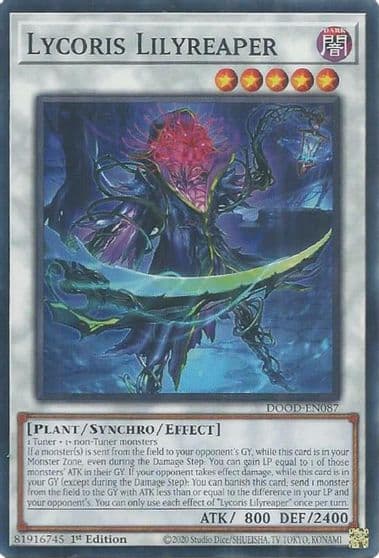 Lycoris Lilyreaper Doom of Dimensions Yu-Gi-Oh! card