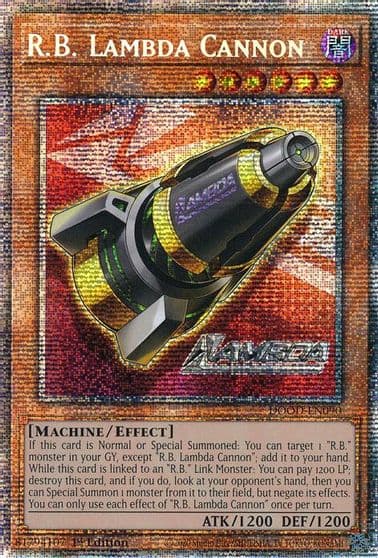 RB Lambda Cannon Starlight Rare Doom of Dimensions Yu-Gi-Oh! card