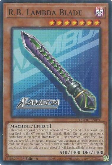 RB Lambda Blade Doom of Dimensions Yu-Gi-Oh! card