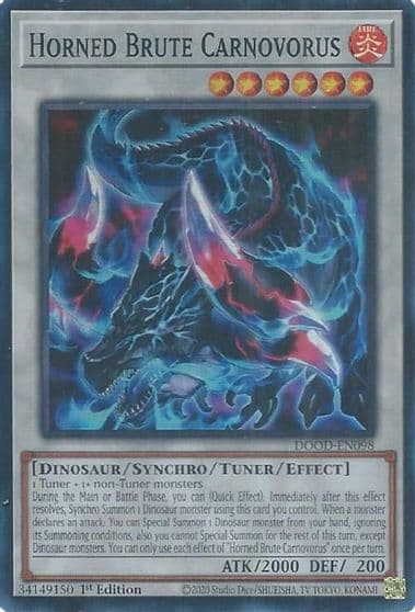 Horned Brute Carnovorus Doom of Dimensions Yu-Gi-Oh! card