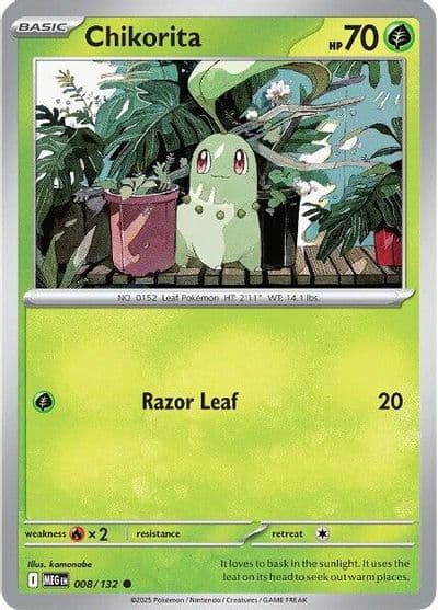 Chikorita ME01: Mega Evolution Pokemon card