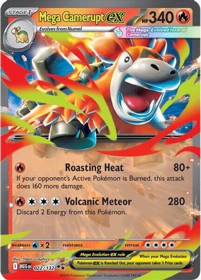 Mega Camerupt ex ME01: Mega Evolution Pokemon card
