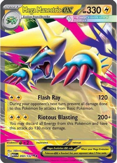 Mega Manectric ex ME01: Mega Evolution Pokemon card